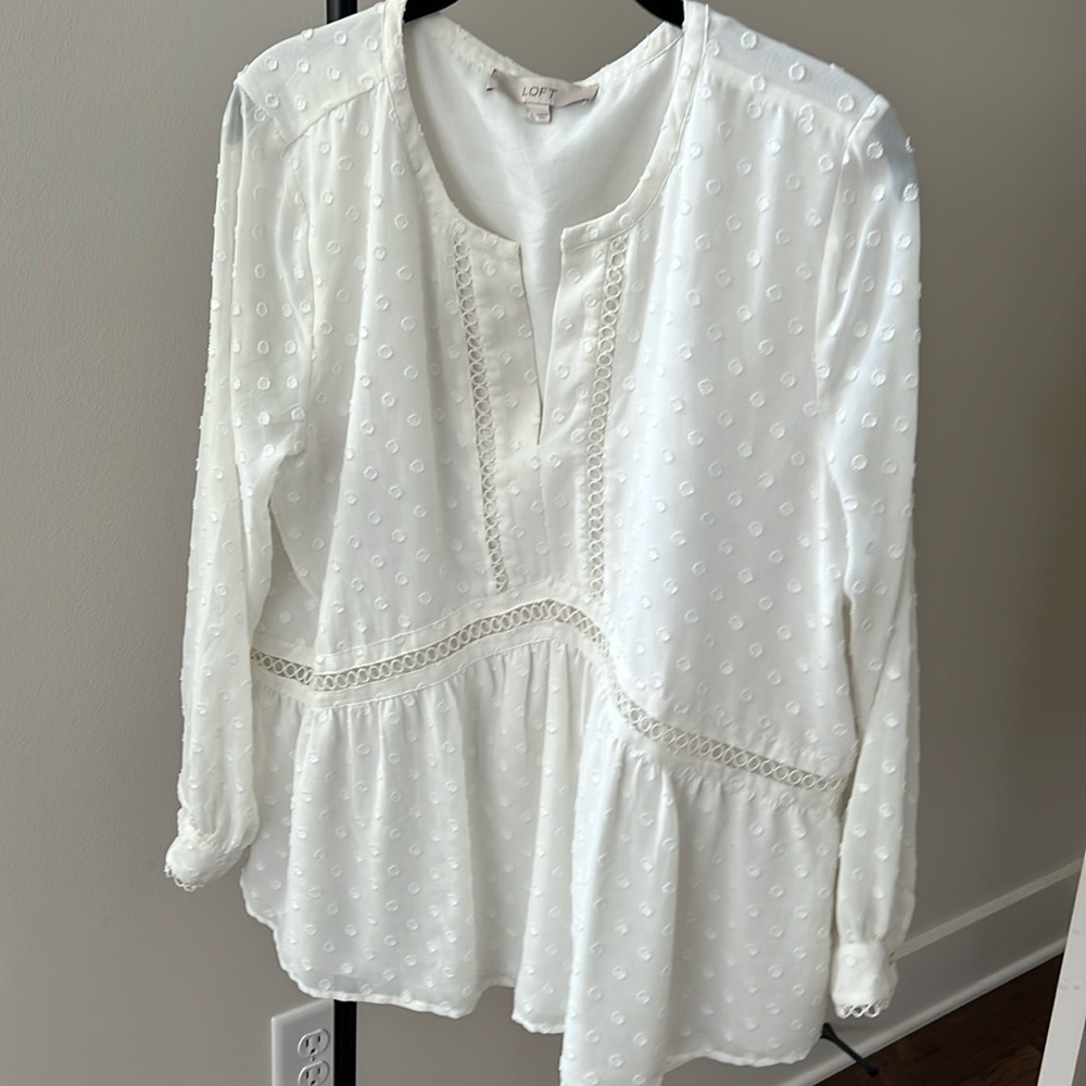 Loft white blouse